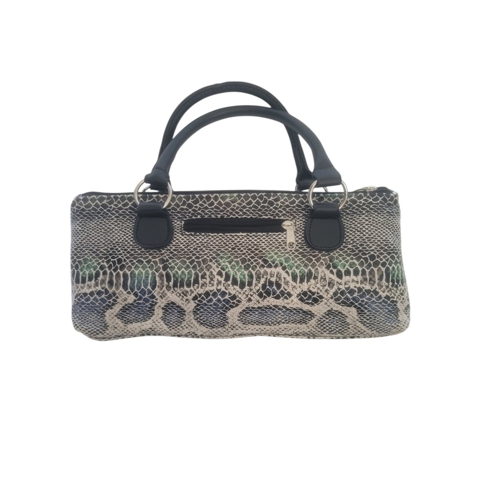 Snake Scale Single Bottle Wine Clutch With Zipper Pocket For Corkscrew
